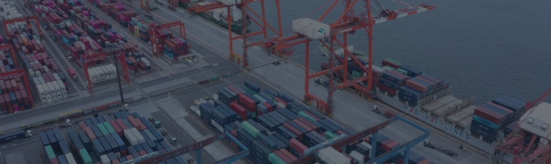 Port terminal bird view